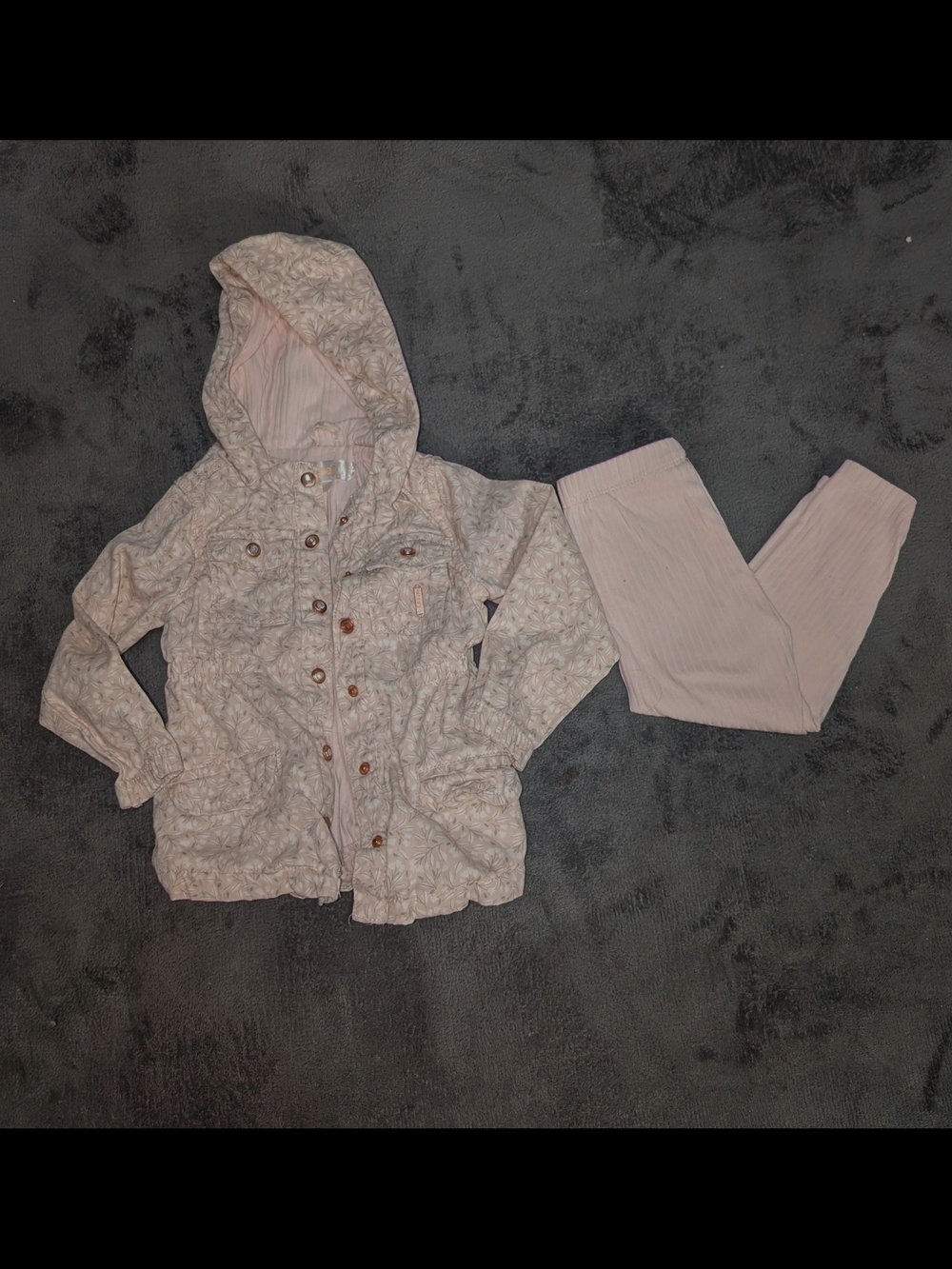 Kensie Girl Light Pink Floral Jacket And Legging Set